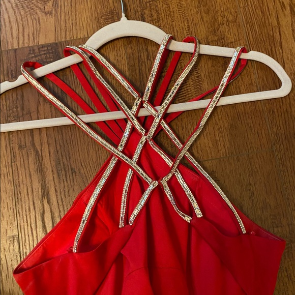 Camille La Vie - red, long,formal dress, size 6 - Picture 9 of 10